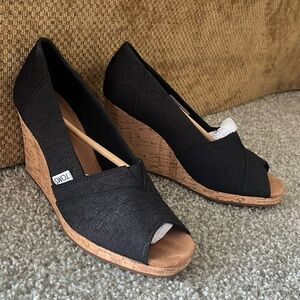 TOMS Classic Wedges-Never worn